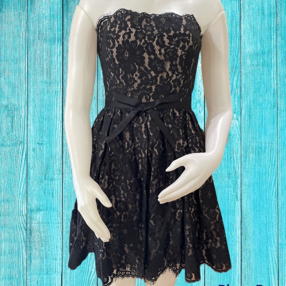 Black & Beige Strapless Dress by Robert Rodriguez for Target
